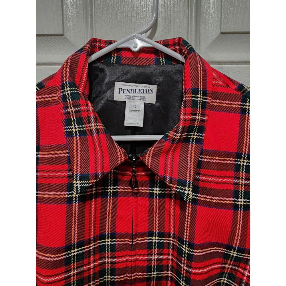 Pendleton Womens Light Jacket Size 10 Red Plaid V… - image 2